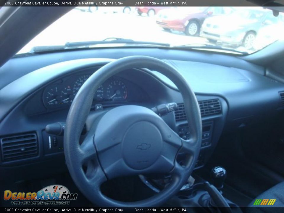2003 Chevrolet Cavalier Coupe Arrival Blue Metallic / Graphite Gray Photo #10