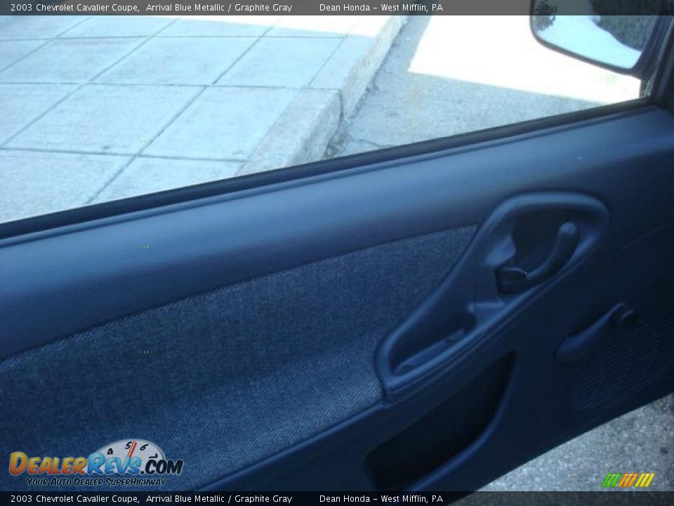 2003 Chevrolet Cavalier Coupe Arrival Blue Metallic / Graphite Gray Photo #11
