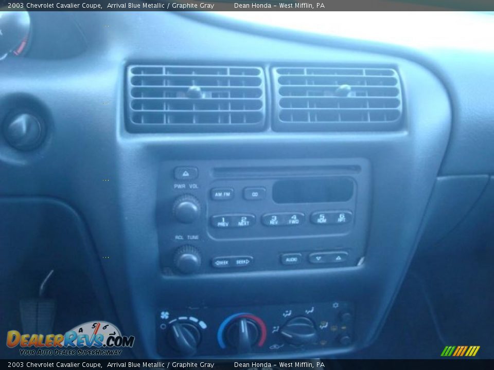 2003 Chevrolet Cavalier Coupe Arrival Blue Metallic / Graphite Gray Photo #13