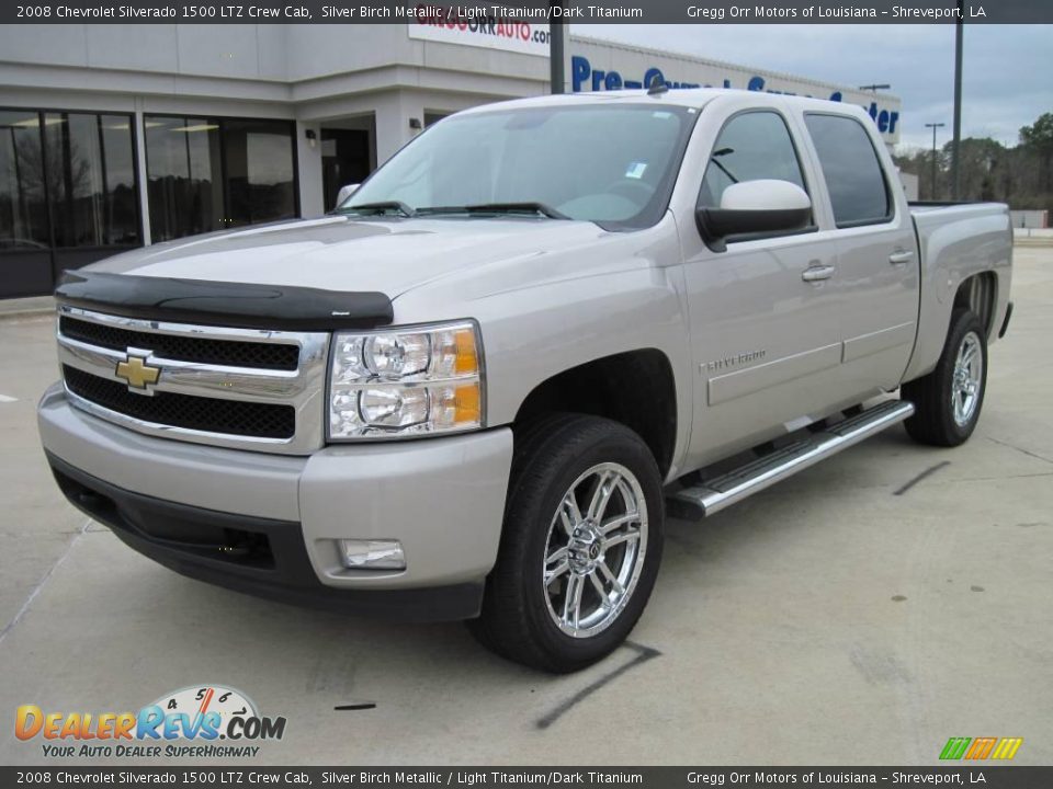 2008 Chevrolet Silverado 1500 LTZ Crew Cab Silver Birch Metallic / Light Titanium/Dark Titanium Photo #1