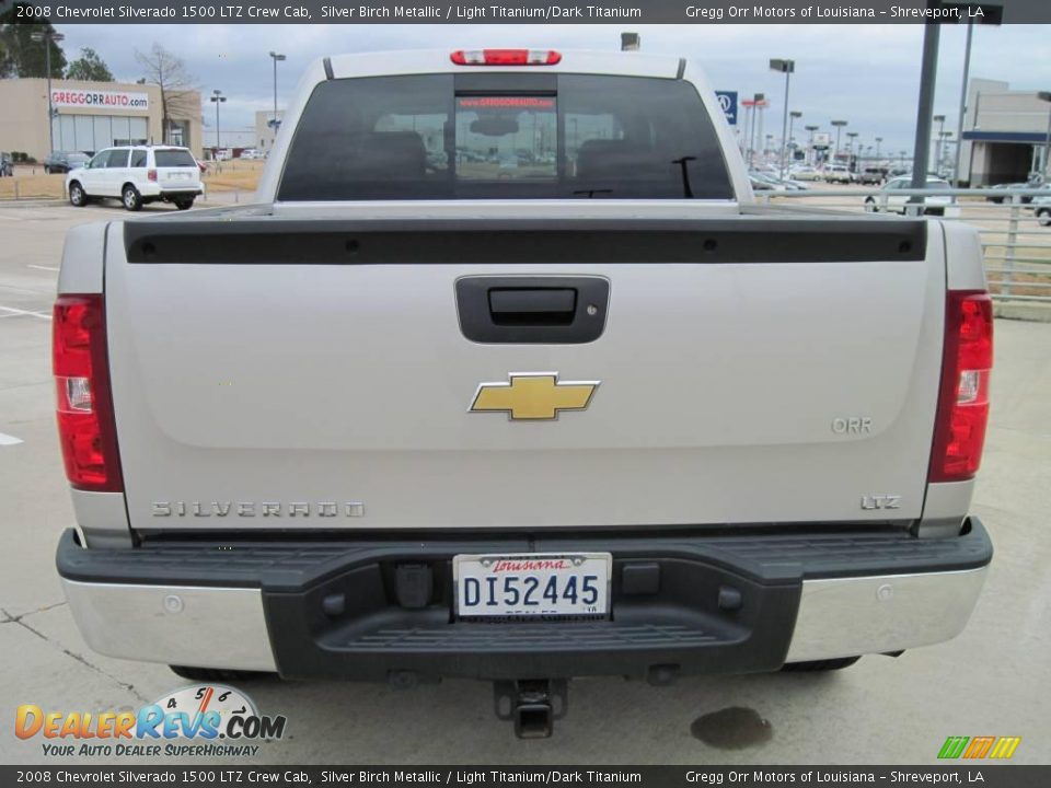 2008 Chevrolet Silverado 1500 LTZ Crew Cab Silver Birch Metallic / Light Titanium/Dark Titanium Photo #6