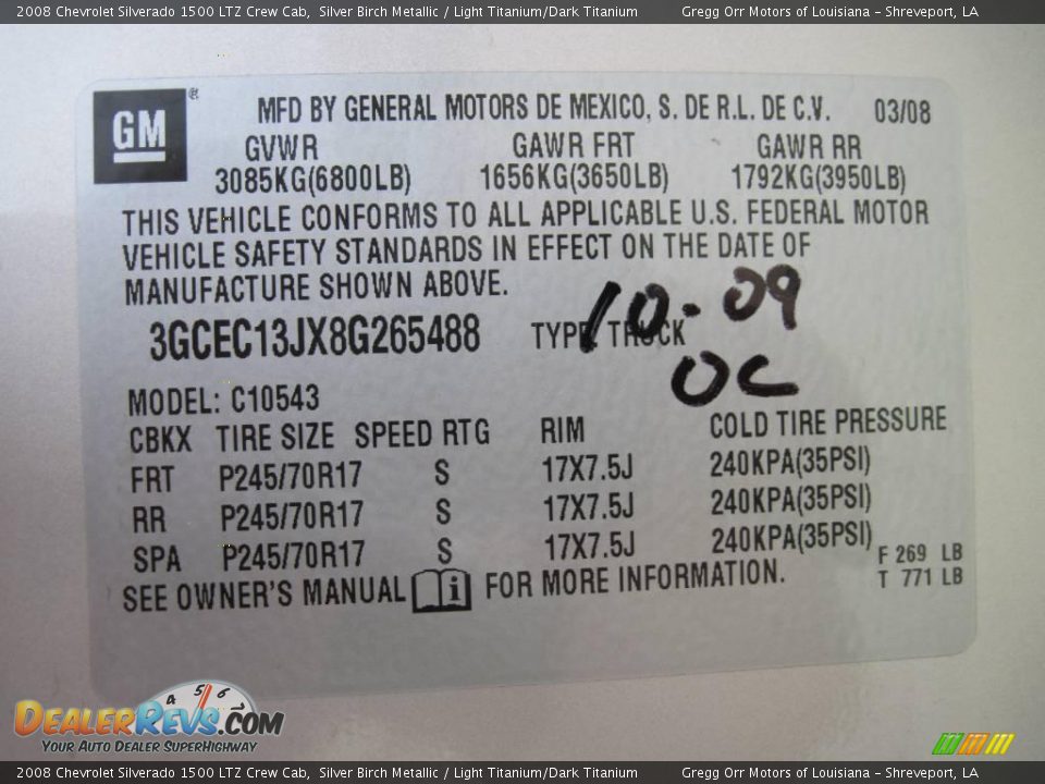 2008 Chevrolet Silverado 1500 LTZ Crew Cab Silver Birch Metallic / Light Titanium/Dark Titanium Photo #14