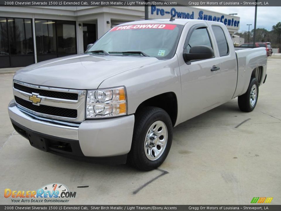 2008 Chevrolet Silverado 1500 LS Extended Cab Silver Birch Metallic / Light Titanium/Ebony Accents Photo #1