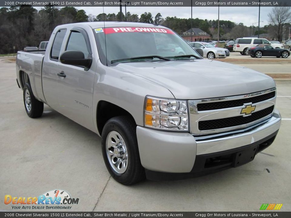 2008 Chevrolet Silverado 1500 LS Extended Cab Silver Birch Metallic / Light Titanium/Ebony Accents Photo #2