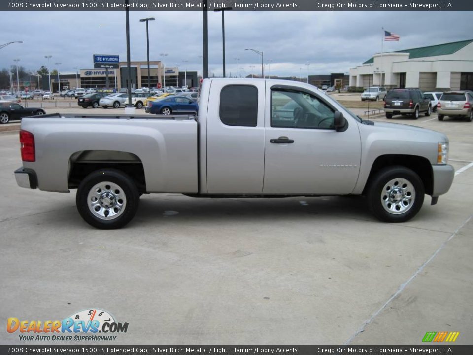 2008 Chevrolet Silverado 1500 LS Extended Cab Silver Birch Metallic / Light Titanium/Ebony Accents Photo #4