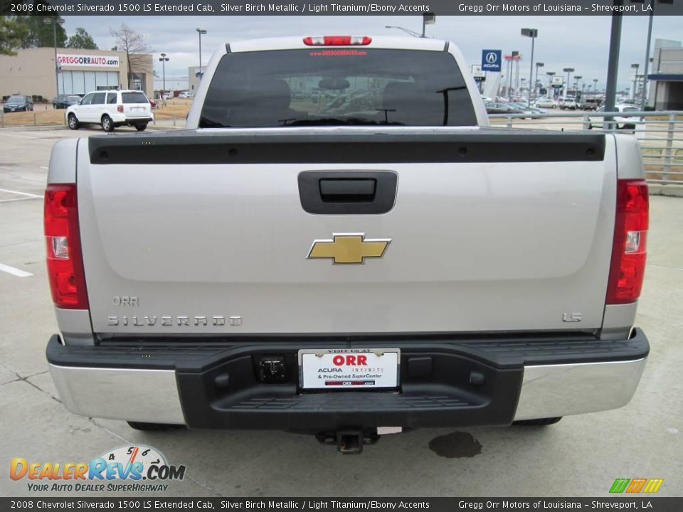 2008 Chevrolet Silverado 1500 LS Extended Cab Silver Birch Metallic / Light Titanium/Ebony Accents Photo #6