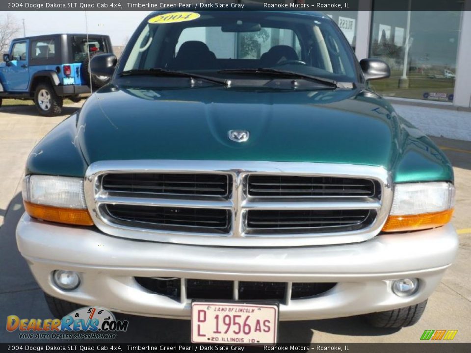 2004 Dodge Dakota SLT Quad Cab 4x4 Timberline Green Pearl / Dark Slate Gray Photo #3