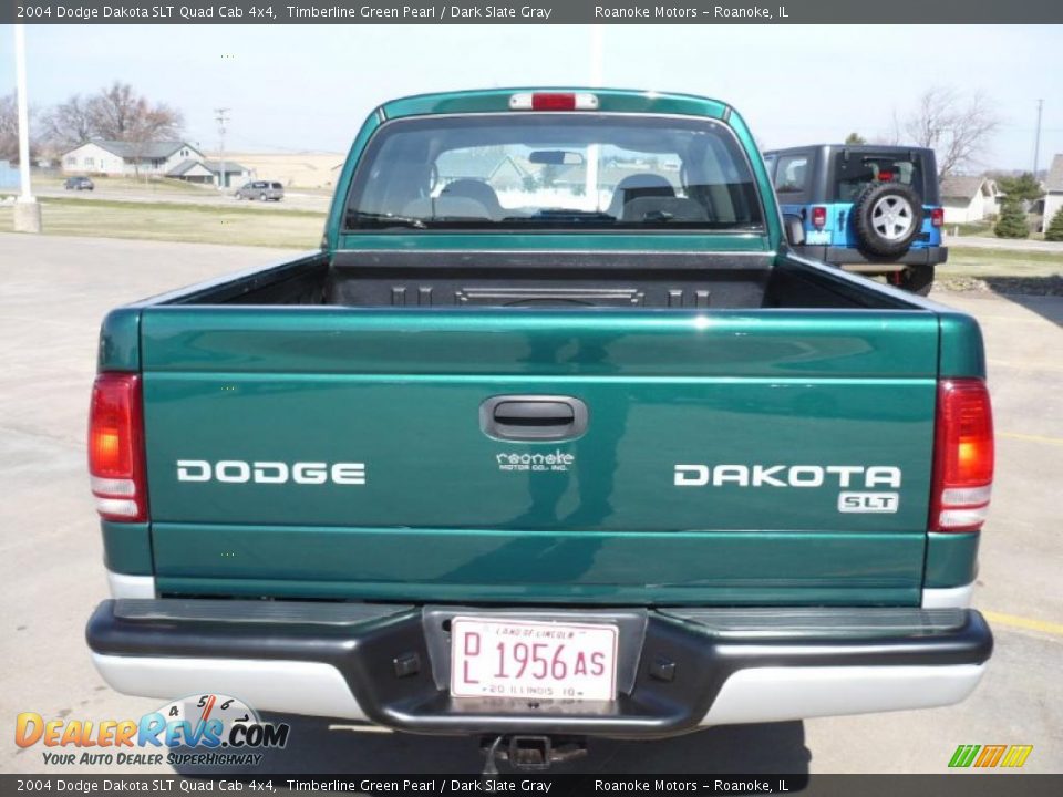2004 Dodge Dakota SLT Quad Cab 4x4 Timberline Green Pearl / Dark Slate Gray Photo #7