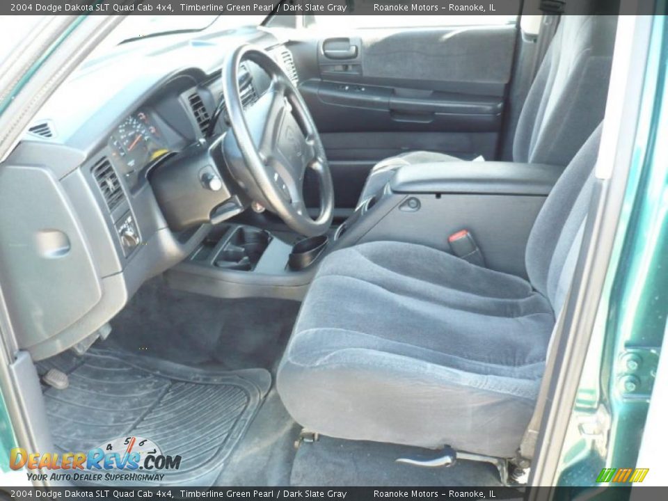 2004 Dodge Dakota SLT Quad Cab 4x4 Timberline Green Pearl / Dark Slate Gray Photo #13