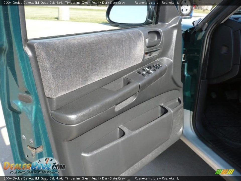 2004 Dodge Dakota SLT Quad Cab 4x4 Timberline Green Pearl / Dark Slate Gray Photo #15