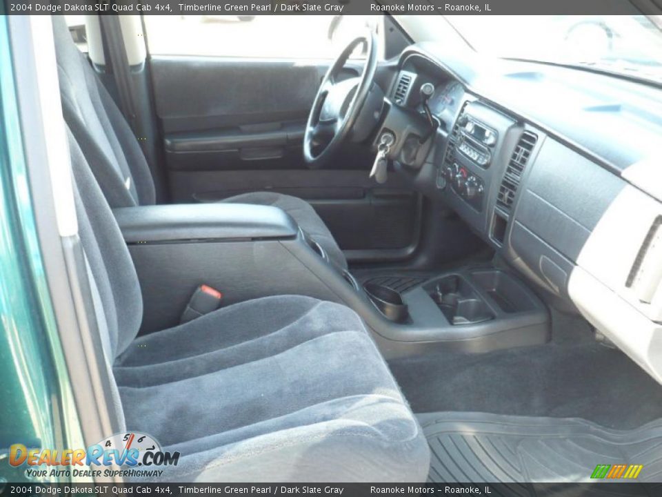 2004 Dodge Dakota SLT Quad Cab 4x4 Timberline Green Pearl / Dark Slate Gray Photo #18