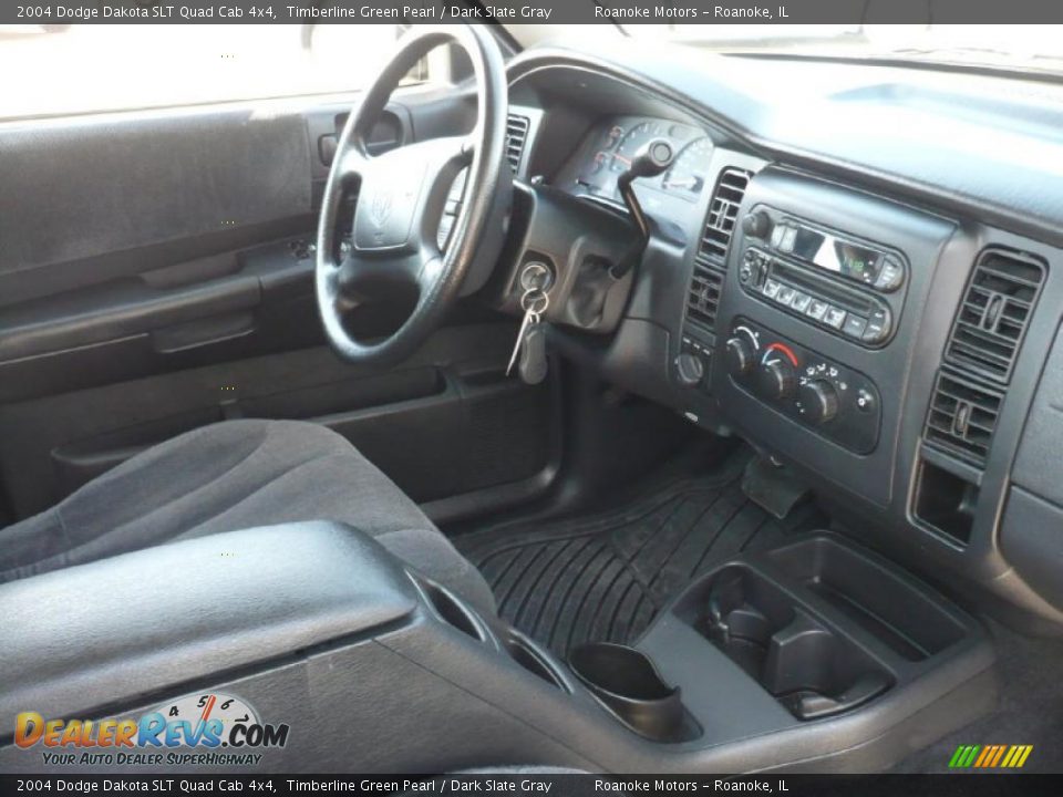 2004 Dodge Dakota SLT Quad Cab 4x4 Timberline Green Pearl / Dark Slate Gray Photo #19