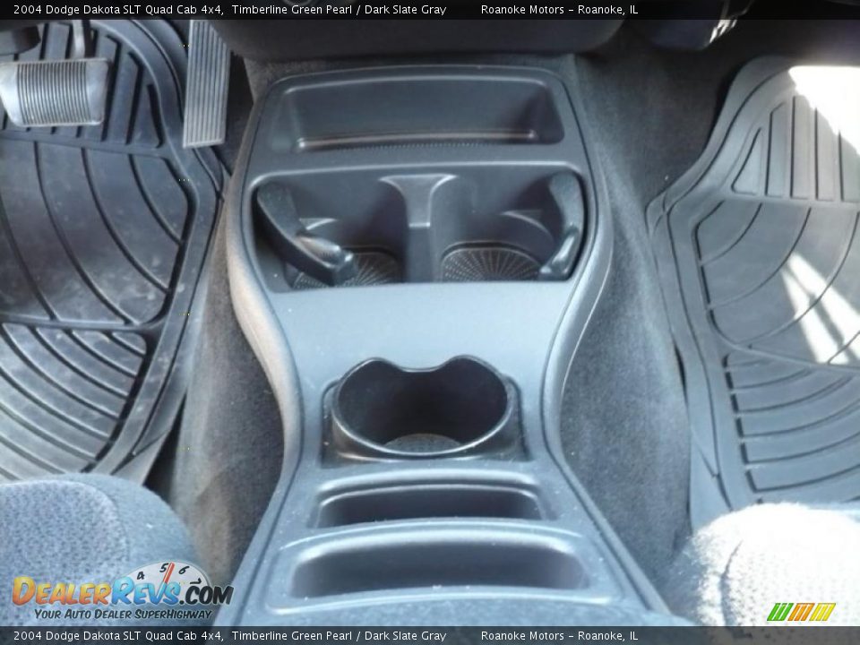 2004 Dodge Dakota SLT Quad Cab 4x4 Timberline Green Pearl / Dark Slate Gray Photo #21