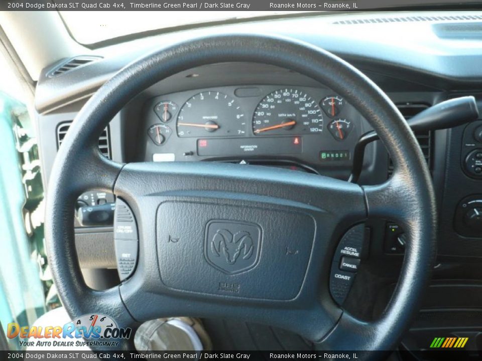 2004 Dodge Dakota SLT Quad Cab 4x4 Timberline Green Pearl / Dark Slate Gray Photo #23