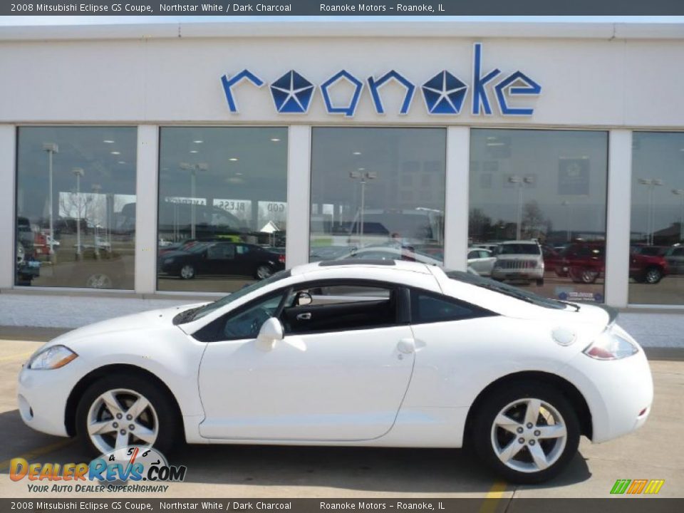 2008 Mitsubishi Eclipse GS Coupe Northstar White / Dark Charcoal Photo #1