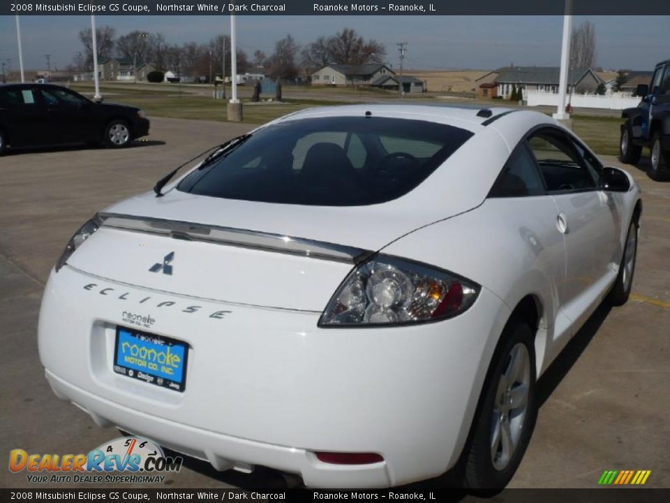 2008 Mitsubishi Eclipse GS Coupe Northstar White / Dark Charcoal Photo #2