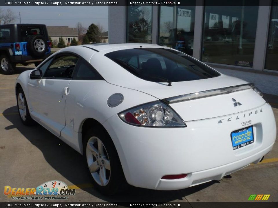 2008 Mitsubishi Eclipse GS Coupe Northstar White / Dark Charcoal Photo #3