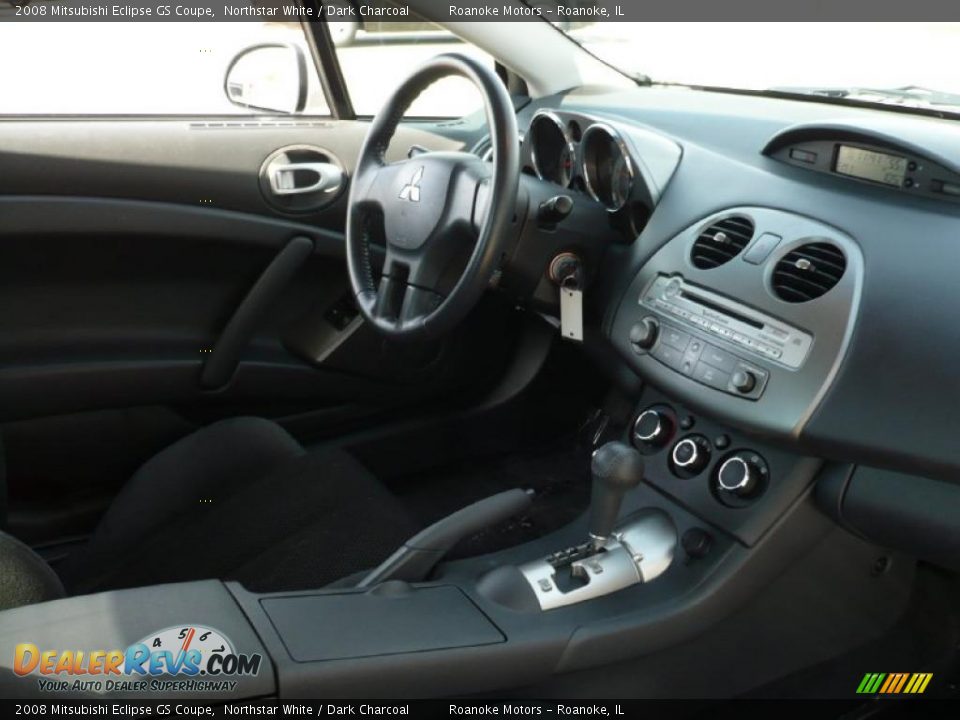 2008 Mitsubishi Eclipse GS Coupe Northstar White / Dark Charcoal Photo #8