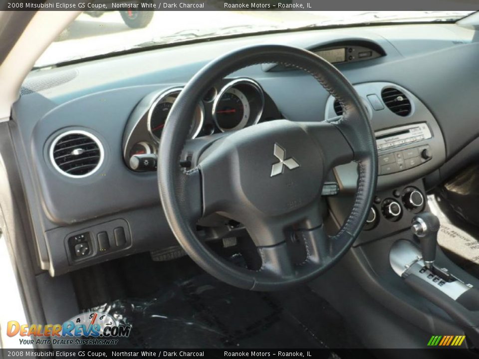 2008 Mitsubishi Eclipse GS Coupe Northstar White / Dark Charcoal Photo #12