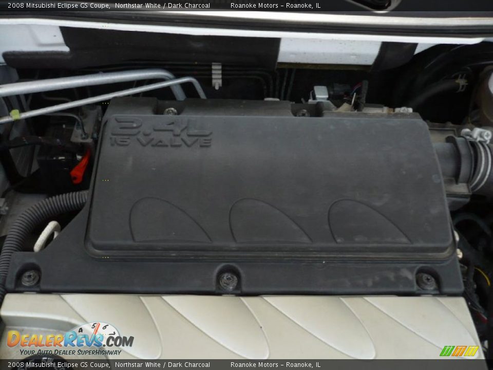 2008 Mitsubishi Eclipse GS Coupe Northstar White / Dark Charcoal Photo #16