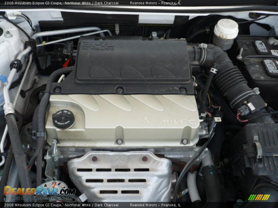 2008 Mitsubishi Eclipse GS Coupe Northstar White / Dark Charcoal Photo #17