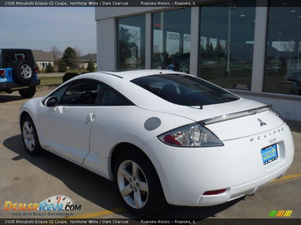 2008 Mitsubishi Eclipse GS Coupe Northstar White / Dark Charcoal Photo #19