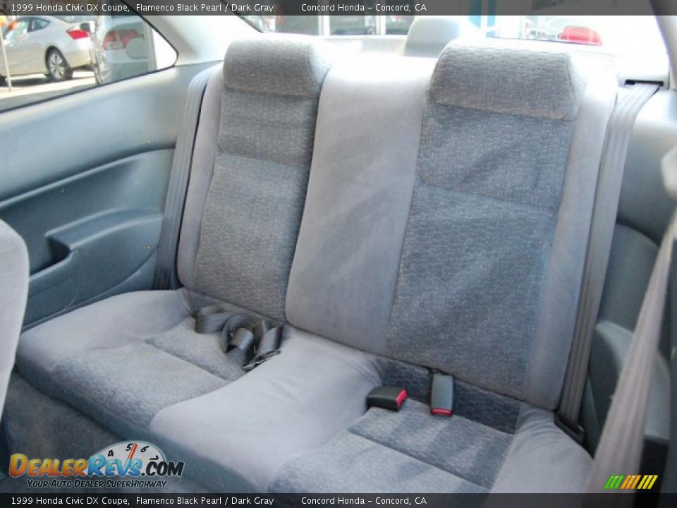 1999 Honda Civic DX Coupe Flamenco Black Pearl / Dark Gray Photo #11