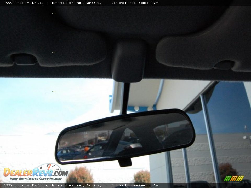 1999 Honda Civic DX Coupe Flamenco Black Pearl / Dark Gray Photo #14