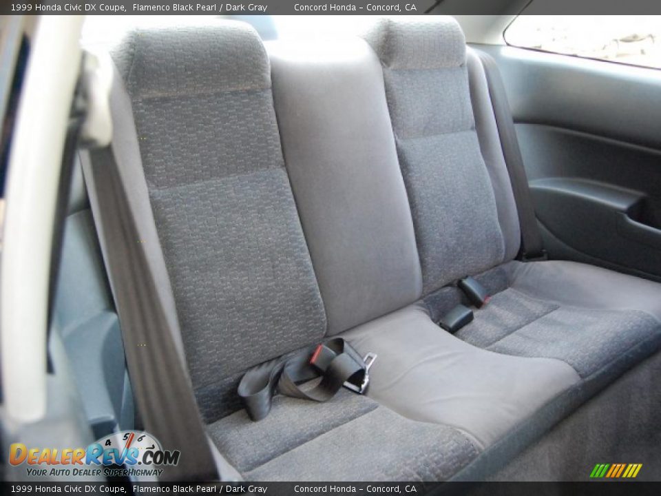 1999 Honda Civic DX Coupe Flamenco Black Pearl / Dark Gray Photo #15