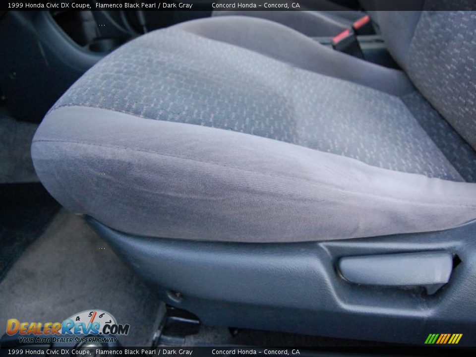 1999 Honda Civic DX Coupe Flamenco Black Pearl / Dark Gray Photo #18