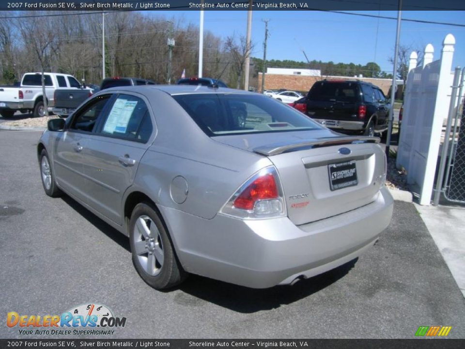 2007 Ford Fusion SE V6 Silver Birch Metallic / Light Stone Photo #3