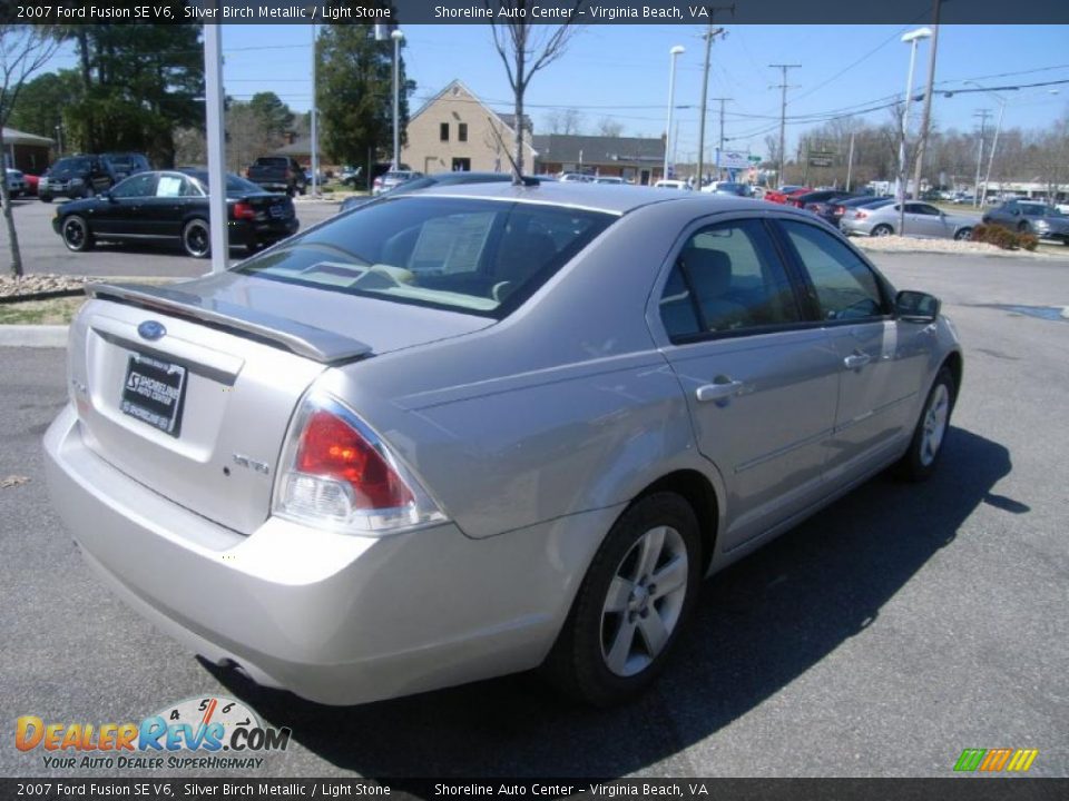 2007 Ford Fusion SE V6 Silver Birch Metallic / Light Stone Photo #5