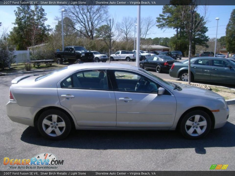 2007 Ford Fusion SE V6 Silver Birch Metallic / Light Stone Photo #6