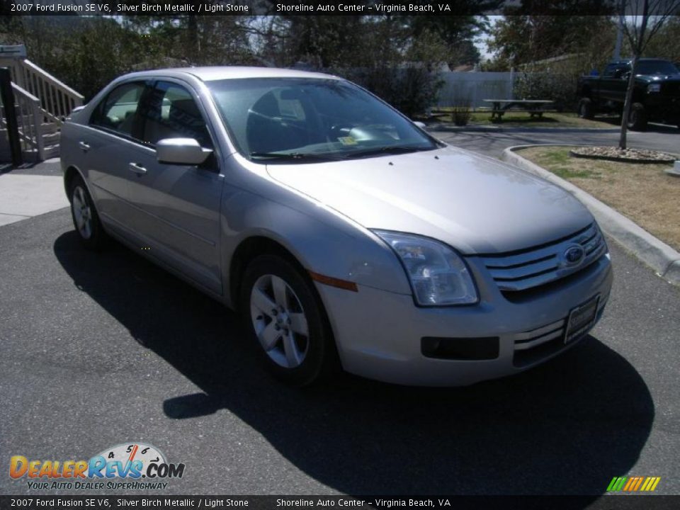 2007 Ford Fusion SE V6 Silver Birch Metallic / Light Stone Photo #7