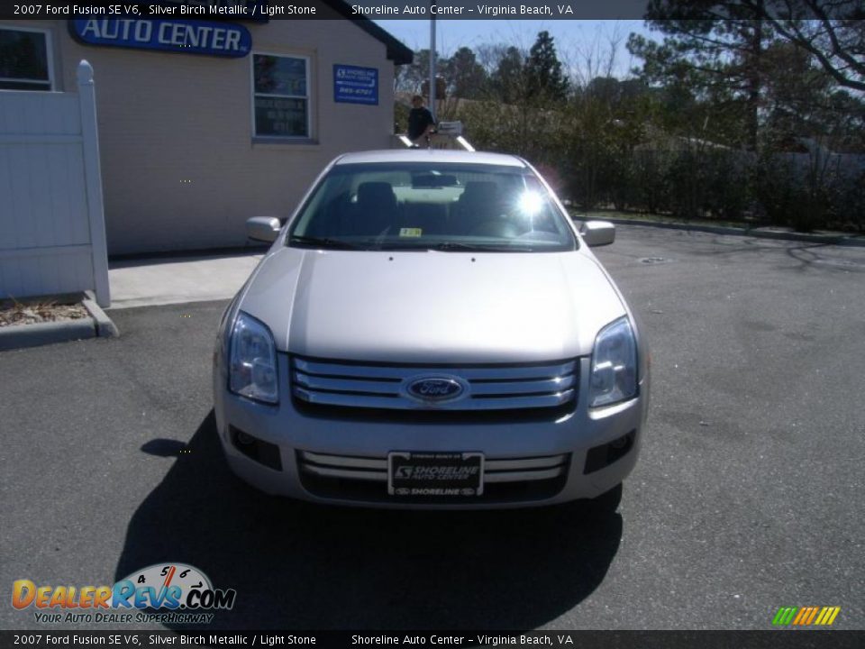 2007 Ford Fusion SE V6 Silver Birch Metallic / Light Stone Photo #8