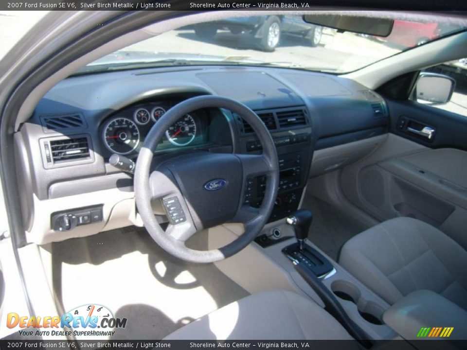 2007 Ford Fusion SE V6 Silver Birch Metallic / Light Stone Photo #14