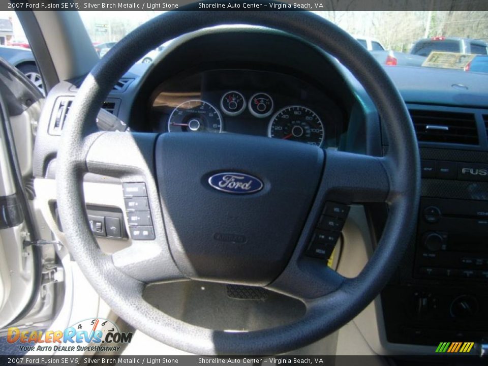 2007 Ford Fusion SE V6 Silver Birch Metallic / Light Stone Photo #17
