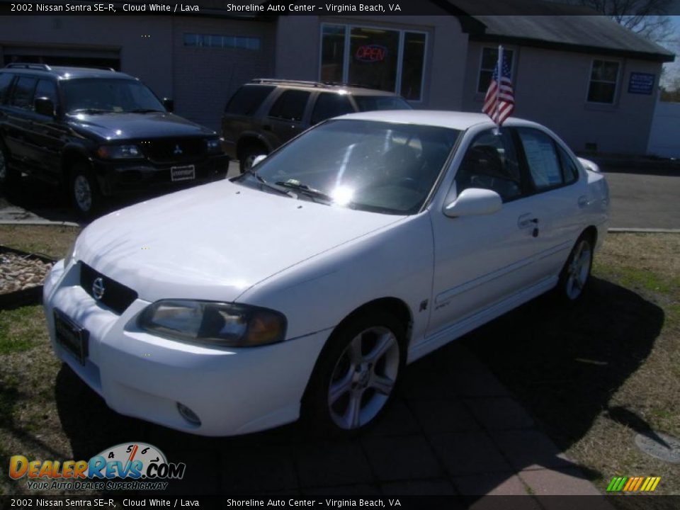 2002 Nissan Sentra SE-R Cloud White / Lava Photo #1