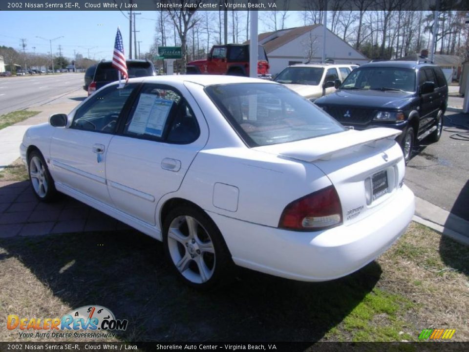 2002 Nissan Sentra SE-R Cloud White / Lava Photo #4