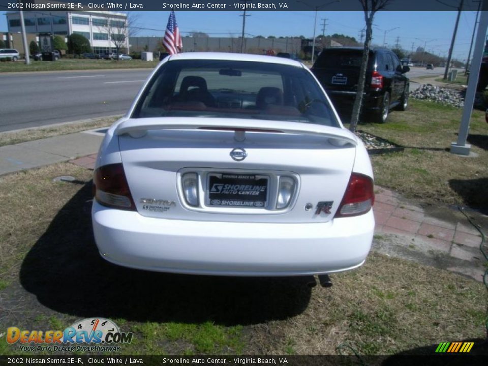 2002 Nissan Sentra SE-R Cloud White / Lava Photo #5