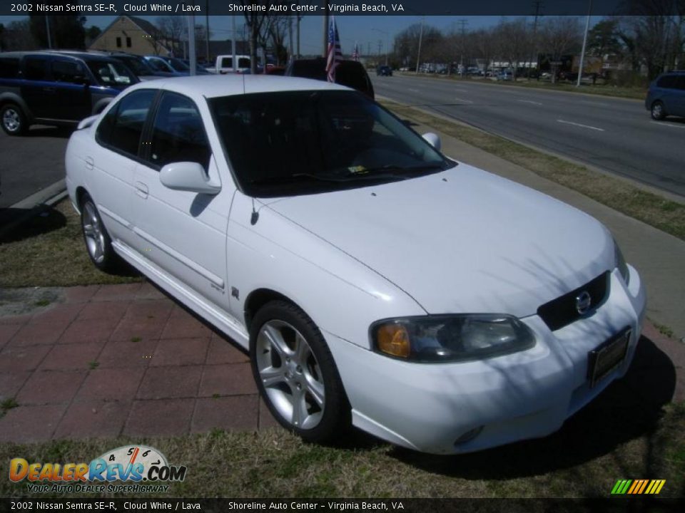 2002 Nissan Sentra SE-R Cloud White / Lava Photo #9