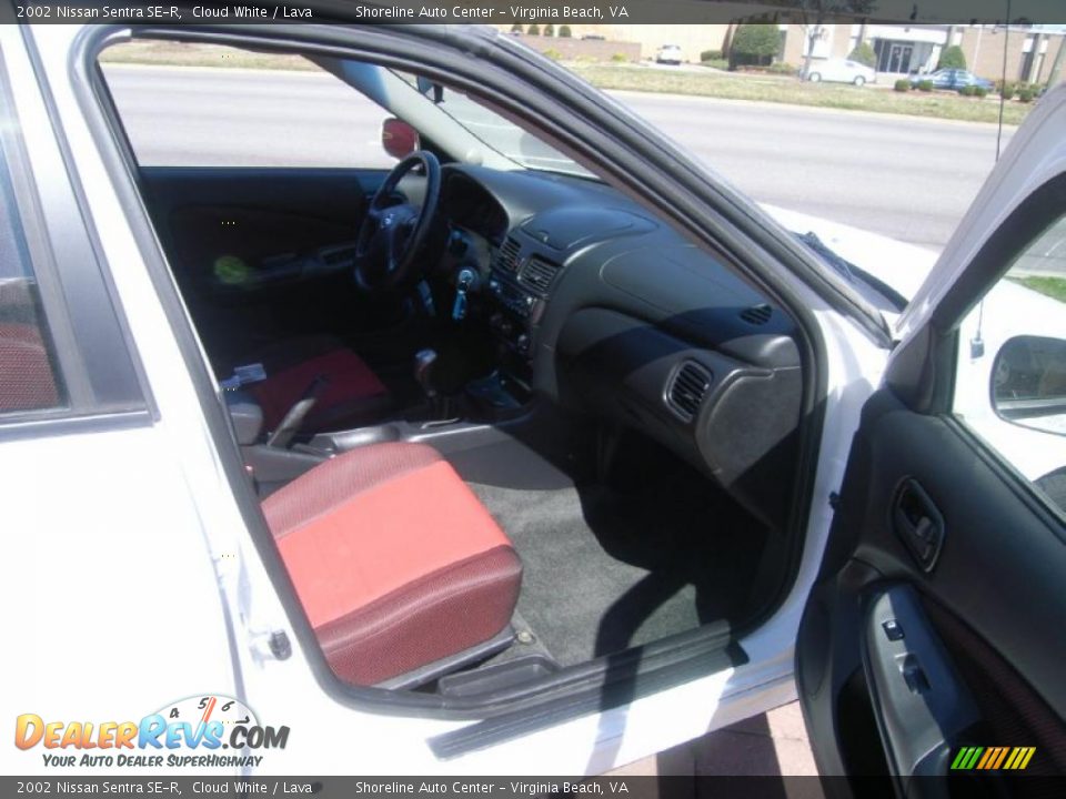 2002 Nissan Sentra SE-R Cloud White / Lava Photo #14