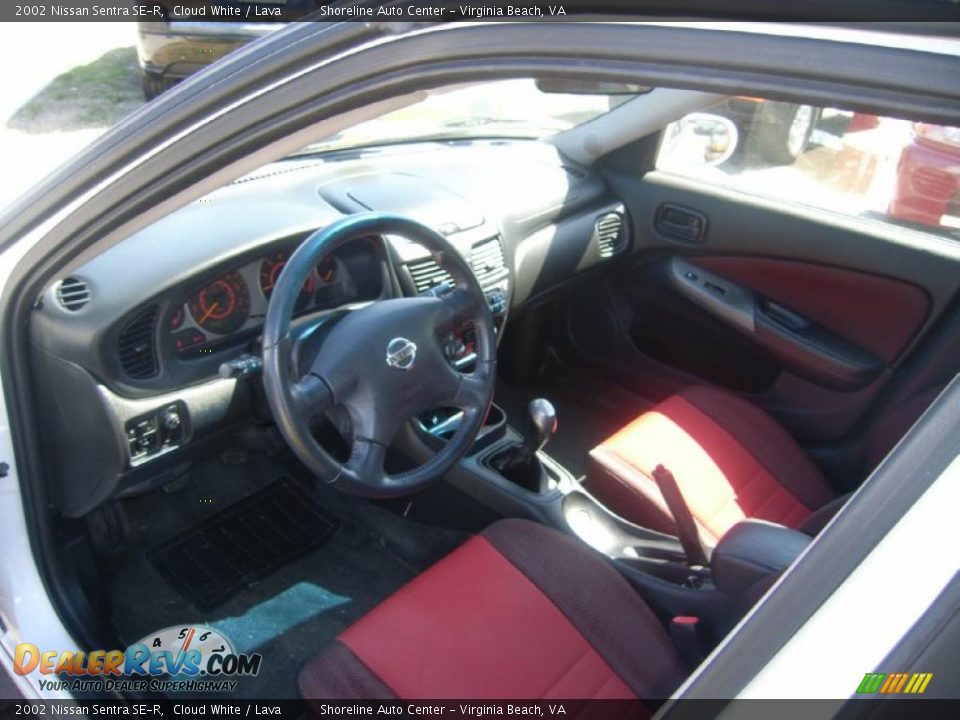 2002 Nissan Sentra SE-R Cloud White / Lava Photo #16