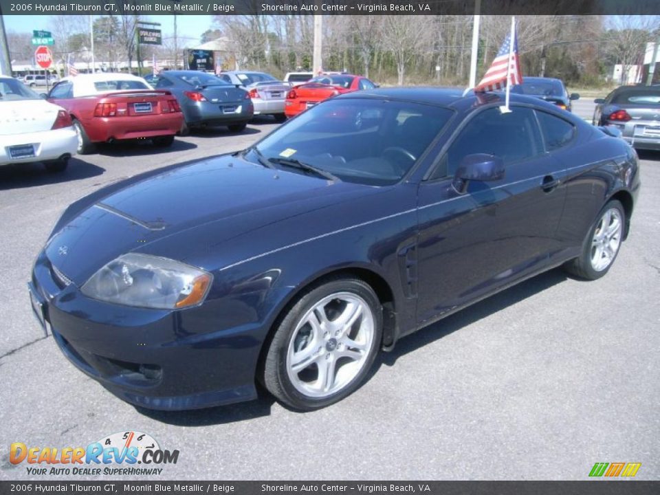 2006 Hyundai Tiburon GT Moonlit Blue Metallic / Beige Photo #1