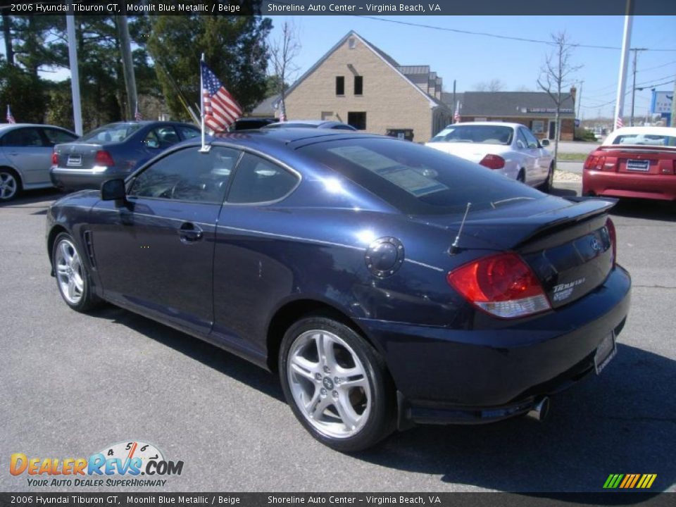 2006 Hyundai Tiburon GT Moonlit Blue Metallic / Beige Photo #3