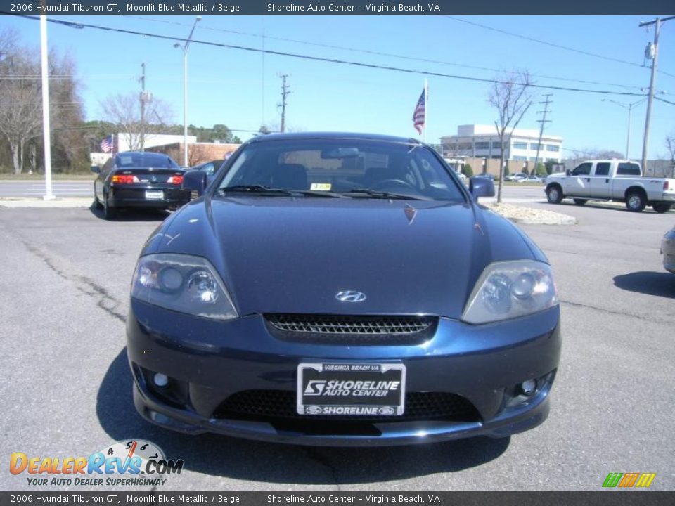 2006 Hyundai Tiburon GT Moonlit Blue Metallic / Beige Photo #8