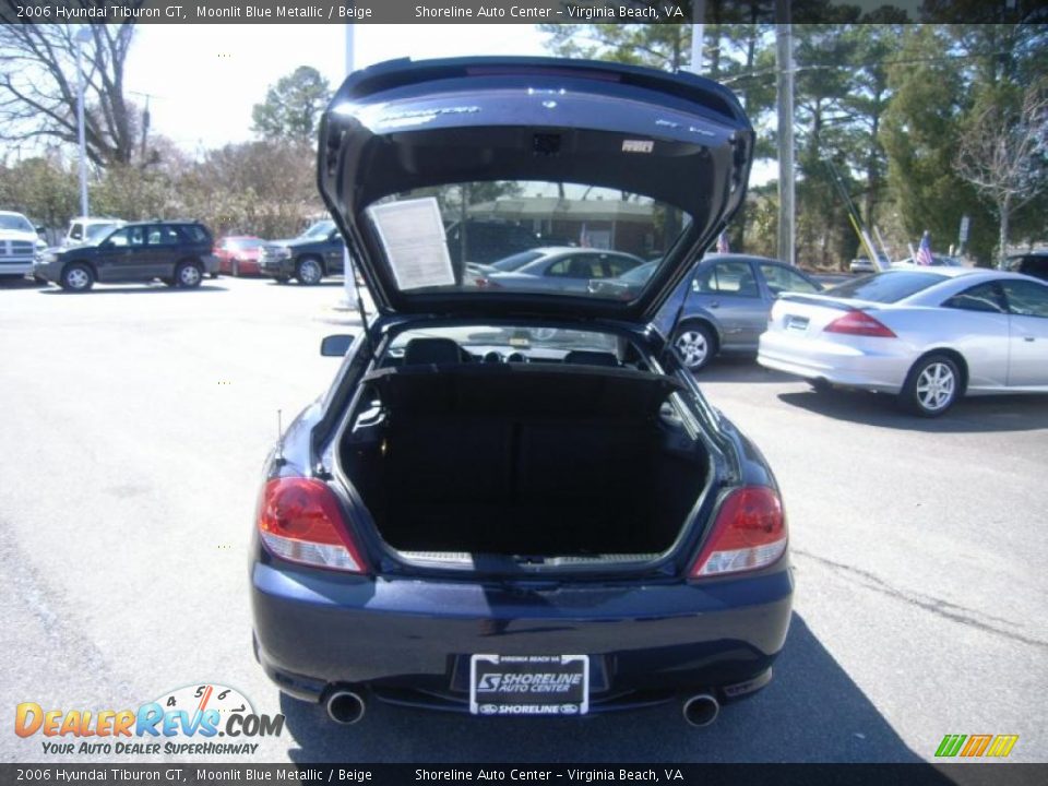 2006 Hyundai Tiburon GT Moonlit Blue Metallic / Beige Photo #11