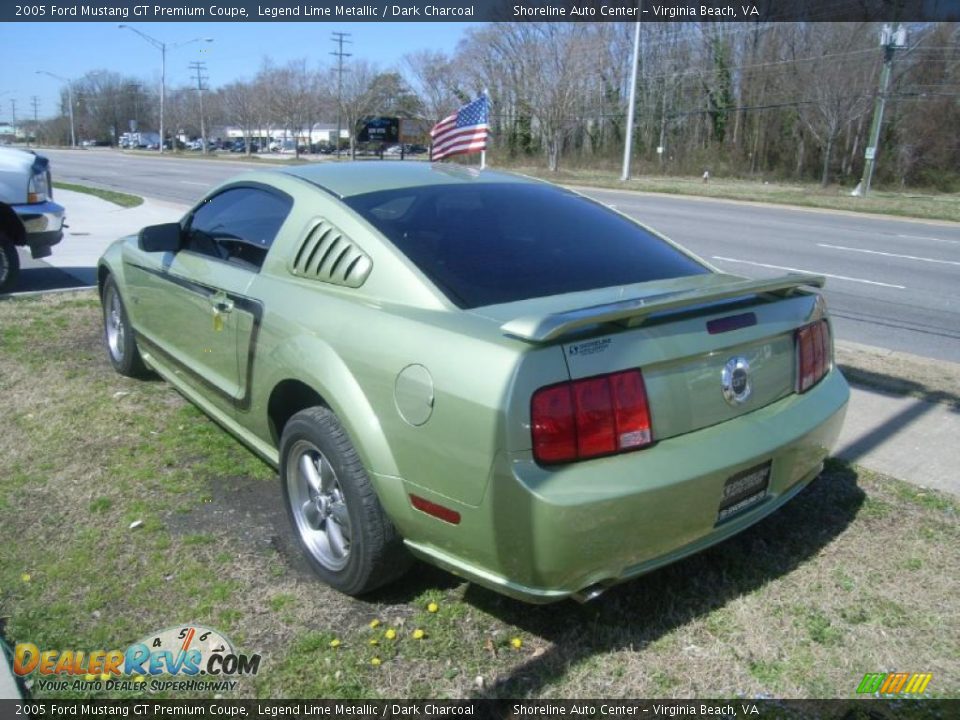 2005 Ford Mustang GT Premium Coupe Legend Lime Metallic / Dark Charcoal Photo #3