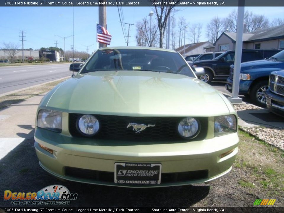2005 Ford Mustang GT Premium Coupe Legend Lime Metallic / Dark Charcoal Photo #8