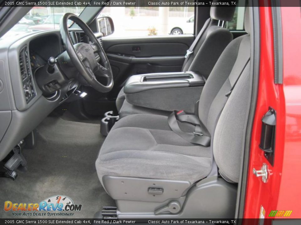 2005 GMC Sierra 1500 SLE Extended Cab 4x4 Fire Red / Dark Pewter Photo #9